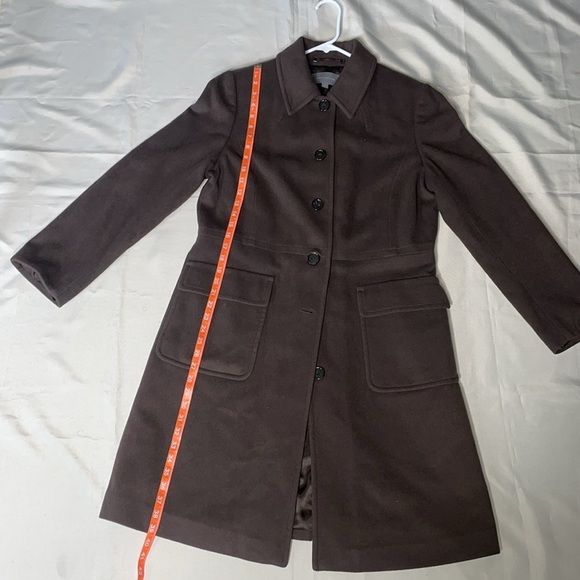 Ann Taylor 3/4 Single Breasted Wool Brown Coat - Picture 13 of 15
